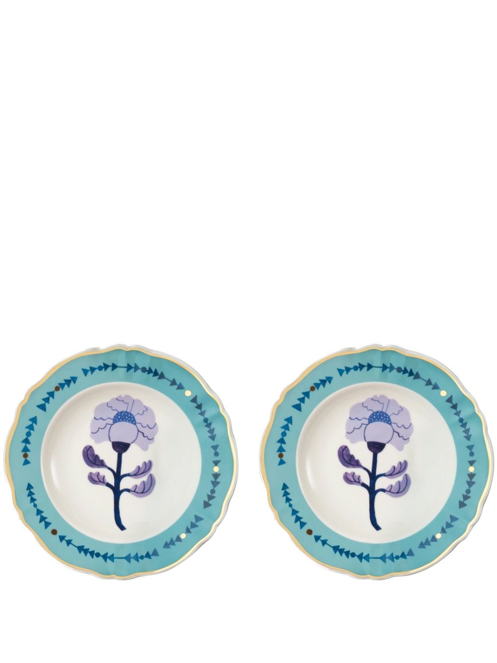 Bitossi Home Set aus zwei Botanica Tellern - Blau von Bitossi Home