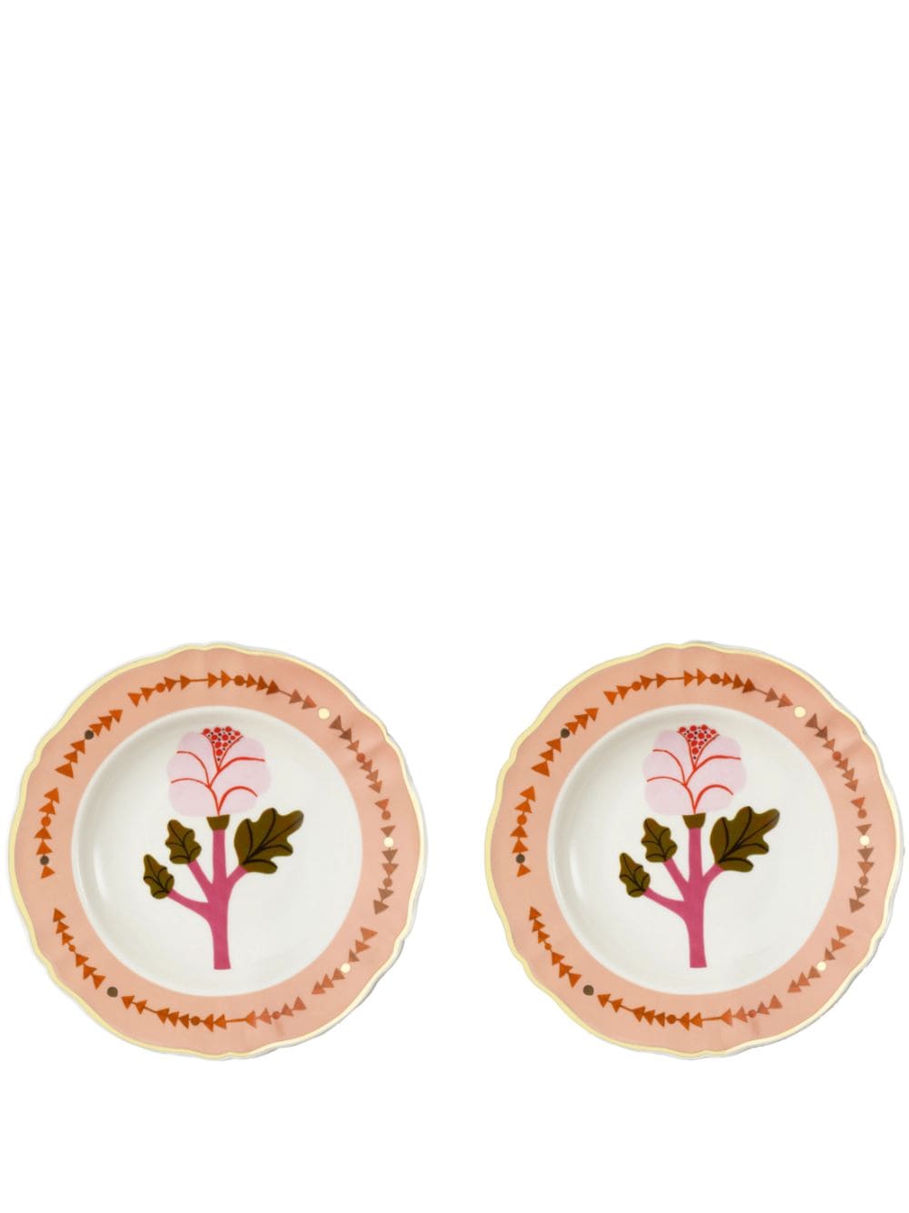 Bitossi Home Set aus zwei Botanica Tellern - Rosa von Bitossi Home