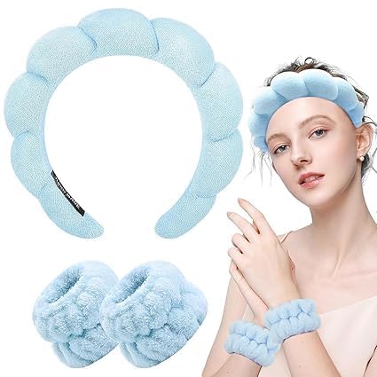 Bitrexup Spa-Schwamm-Stirnband zum Waschen des Gesichts, Hautpflege-Stirnbänder, Frottee, weich, für Make-up-Entfernung, Dusche, Haar-Accessoires, für Damen Bitrexup Spa-Schwamm-Stirnband zum Waschen des Gesichts, Hautpflege-Stirnbänder, Frottee, weich, für Make-up-Entfernung, Dusche, Haar-Accessoires, für Damen von Bitrexup
