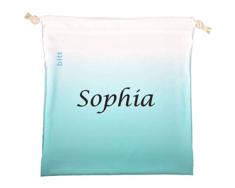 Mint Ombre Personalisierte Gymnastikgrifftasche - Mintgrün Und Weiße Sublimierte Grifftasche, Swarovski Kristalle Option von BittSportswear