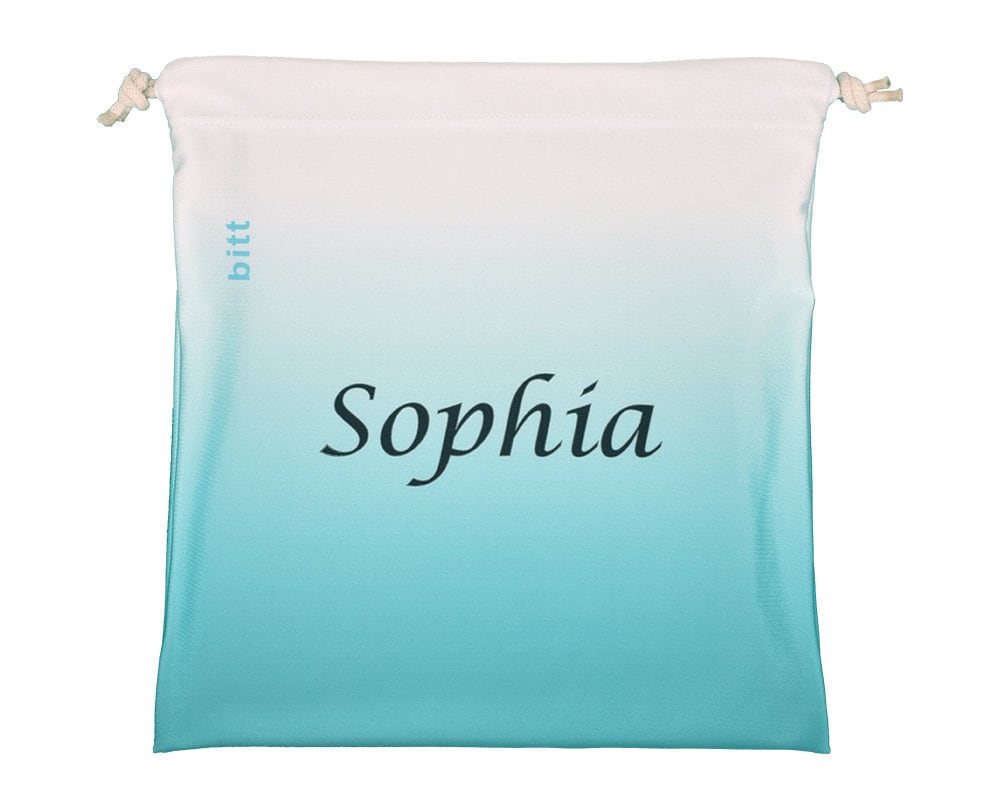 Teal Ombre Personalisierte Gymnastikgriff Tasche - Blaugrüne Und Weiße Sublimierte Grifftasche Mit Swarovski Kristallen Option Teal Ombre Personalisierte Gymnastikgriff Tasche - Blaugrüne Und Weiße Sublimierte Grifftasche Mit Swarovski Kristallen Option von BittSportswear