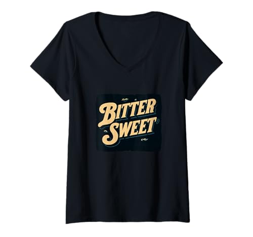 Damen Fantastisches bitteres süßes Motto T-Shirt mit V-Ausschnitt Damen Fantastisches bitteres süßes Motto T-Shirt mit V-Ausschnitt von Bitter Sweet Outfit