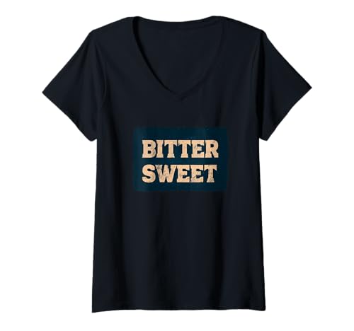 Damen Ziemlich bittersüßes Logo T-Shirt mit V-Ausschnitt Damen Ziemlich bittersüßes Logo T-Shirt mit V-Ausschnitt von Bitter Sweet Outfit