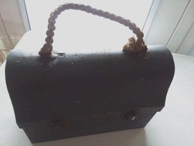 Metall Lunch Box - Primitiv Seil Griff von BitterSweetRidgeLLC