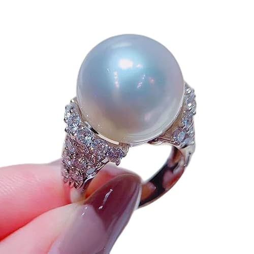 Biuhapiy Mode Cocktail Perlenring 925 Silber Süßwasser Echte Perle CZ Ring Ehering Vintage Imitation Perlenring Damen Oversized Perle Verlobungsring 8 Biuhapiy Mode Cocktail Perlenring 925 Silber Süßwasser Echte Perle CZ Ring Ehering Vintage Imitation Perlenring Damen Oversized Perle Verlobungsring 8 von Biuhapiy