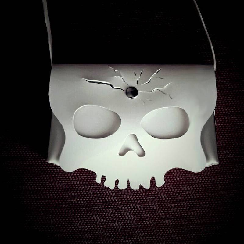 Totenkopf Geldbörse Umhängetasche. Punk-Rock-Totenkopf-Geldbörse Mit Knochenförmigen Crossbody-Schulterriemen & Einer in Den Menschlichen von BivioLab