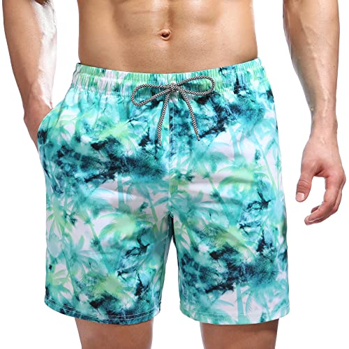 Biwisy Herren-Badehose, schnell trocknend, Strandshorts, Netzfutter, Bademode, Badeanzüge mit Taschen, mehrfarbig, XXL von Biwisy