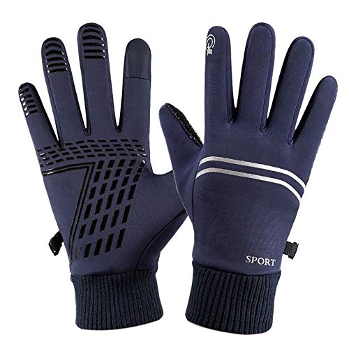 Handschuhe Sport Touchscreen Double Line reflektierende Streifen Männer Winter sowie wasserdichte Outdoor rutschfeste Outdoor-Handschuhe aus Samtbaumwolle von Bixmox11