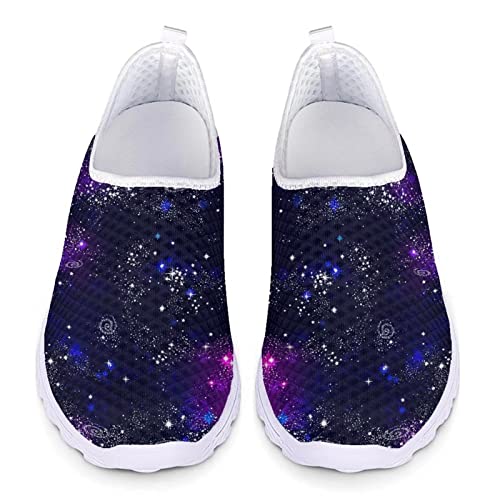 Biyejit Atmungsaktive Damen-Wasserschuhe, leichte Outdoor-Sport-Sneaker, Stellar Galaxy, 42 EU von Biyejit