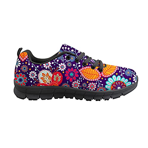 Biyejit Bohemian Pattern Gym Sports Athletic Laufschuhe Schnürschuhe Sneakers für Damen Herren Geschenke rutschfeste Tennisschuhe von Biyejit
