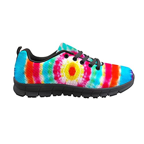 Biyejit Bunte Tie Dye Damenmode Sneaker Atmungsaktives Mesh Lässige Sportschuhe Leicht von Biyejit