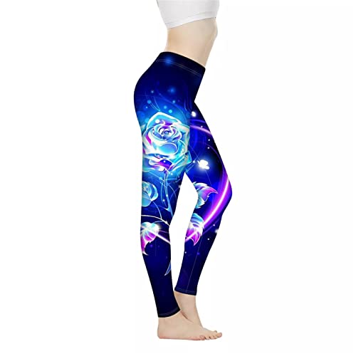 Biyejit Damen-Leggings, hohe Taille, Bauchweg-Effekt, Yogahose, Workout-, Lauf- Leggings, Größe XS–3XL, M von Biyejit