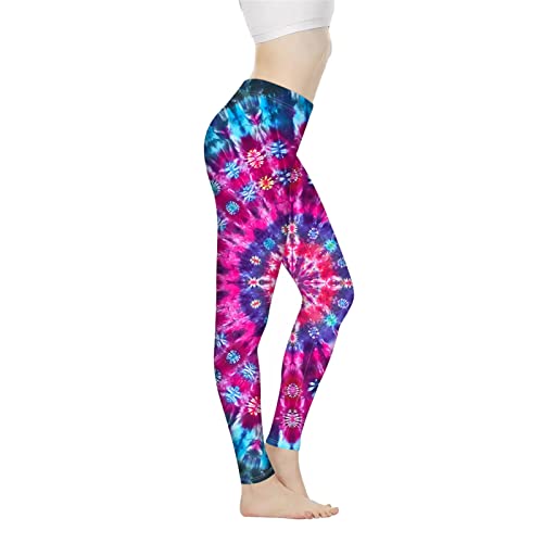 Biyejit Damen-Leggings, hohe Taille, Bauchweg-Effekt, Yogahose, Workout-, Lauf- Leggings, Größe XS–3XL, Bunt, M von Biyejit