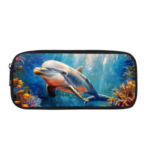 Biyejit Federmäppchen für Kinder, Schreibwaren, Pinsel-Organizer, Kulturbeutel, Schreibwarenbeutel, Wal, Einheitsgröße von Biyejit