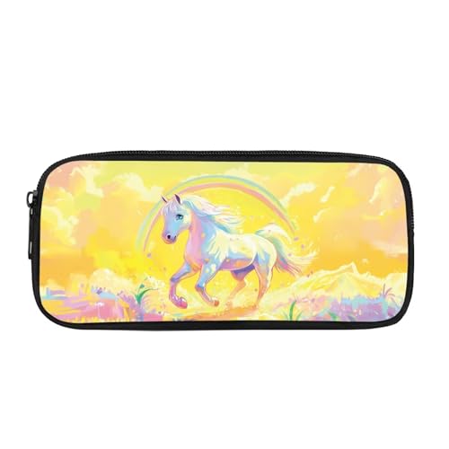 Biyejit Federmäppchen für Kinder, Schreibwaren, Pinsel-Organizer, Kulturbeutel, Schreibwarenbeutel, pferd, Einheitsgröße von Biyejit