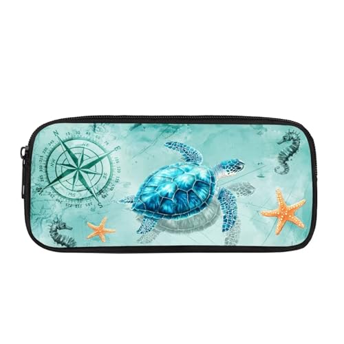 Biyejit Federmäppchen für Kinder, Schreibwaren, Pinsel-Organizer, Kulturbeutel, Schreibwarenbeutel, schildkröte, Einheitsgröße von Biyejit