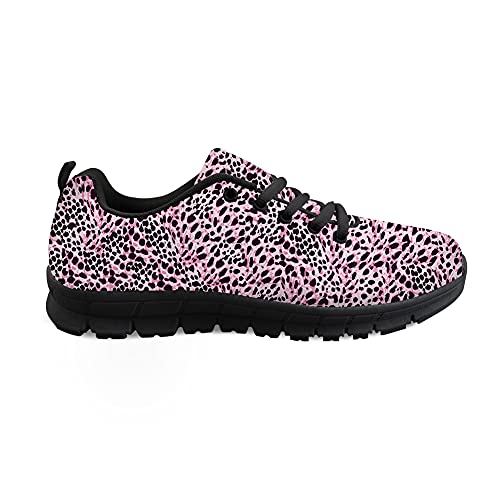 Biyejit Leopard Print Fashion Sneakers Mesh Utra-leichte sportliche Laufschuhe für Damen Herren von Biyejit