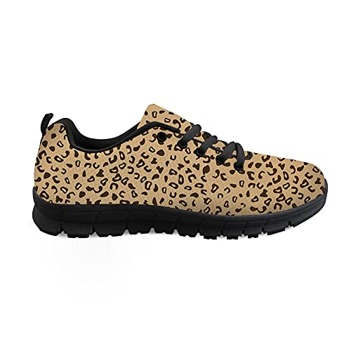 Biyejit Leopard Print Leichte Laufschuhe Damen Sport Sneakers Herren Wanderschuhe von Biyejit
