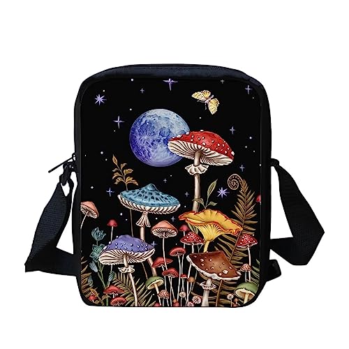 Biyejit Kuriertasche, Umhängetasche, Umhängetasche, Handbgas Sling Sling Satchel mit verstellbaren Trägern, Sternenpilz von Biyejit