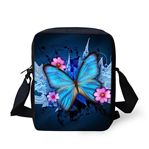 Biyejit Kuriertasche, Umhängetasche, Umhängetasche, Handbgas Sling Sling Satchel mit verstellbaren Trägern, schmetterling, Einheitsgröße von Biyejit