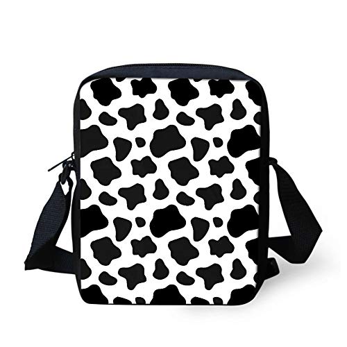 Biyejit Messenger Bags Schultertasche Handbgas Sling Satchel mit verstellbaren Trägern, Schwarz-weiße Kuh Biyejit Messenger Bags Schultertasche Handbgas Sling Satchel mit verstellbaren Trägern, Schwarz-weiße Kuh von Biyejit
