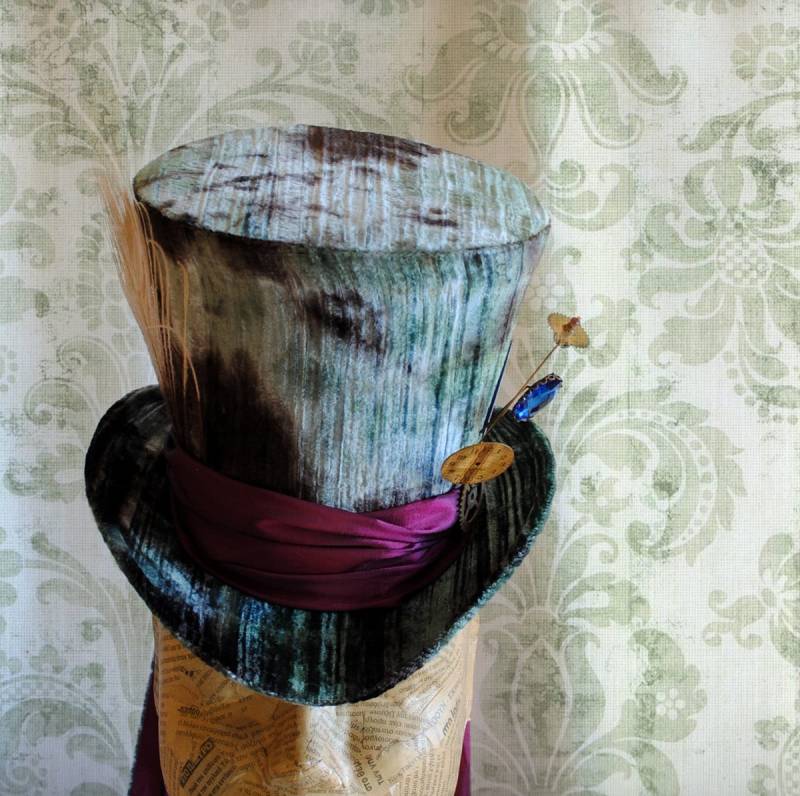 Mad Hatter Zylinder, Steampunk Halloween Kostüm Alice Im Wunderland Damen Teeparty Hut-Spezialanfertigung Auf Bestellung Mad Hatter Zylinder, Steampunk Halloween Kostüm Alice Im Wunderland Damen Teeparty Hut-Spezialanfertigung Auf Bestellung von BizarreNoir