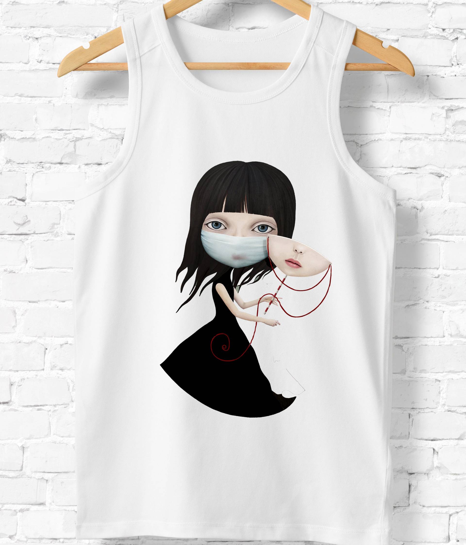 Dark Themed Damen Tank Top Im Anime Punk Gothic Style von Bizarros