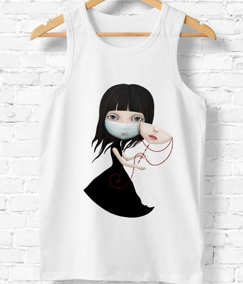 Dark Themed Damen Tank Top Im Anime Punk Gothic Style von Bizarros