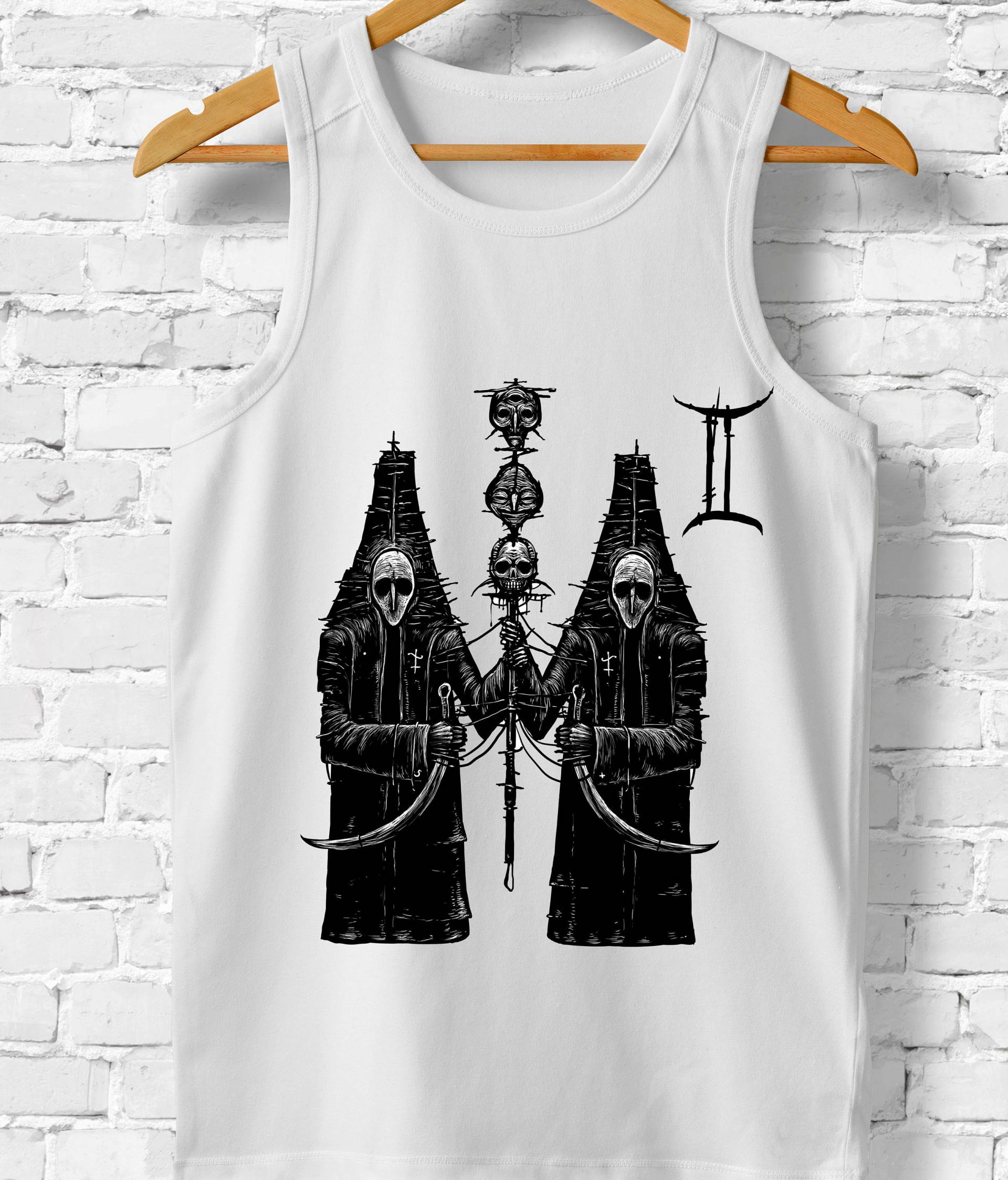 Gemini Frauen Tank Top Horoskop Astrologie Zeichen Dunkle T-Shirt von Bizarros