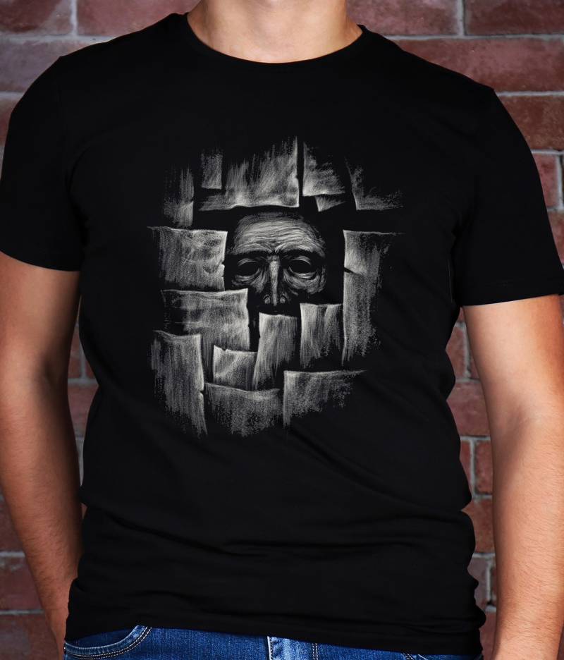 Soul Window Unisex Tshirt, Masked Man Hardring Punk Metal Doom Gothic Steampunk Style von Bizarros