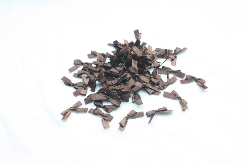 100Er Mini Band Schleife Satin Kleine 25. Mm Diy Handwerk Nähen Dekorationen Hochzeit Applikation von Bizbn