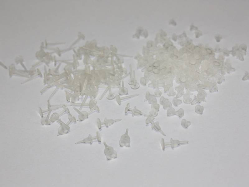 Kleinen Durchsichtigen Kunststoff Ohrstecker Ohrringe Beiträge Rücken Leer Craft Diy Zubehör Viel 50 100 200 Paare von Bizbn
