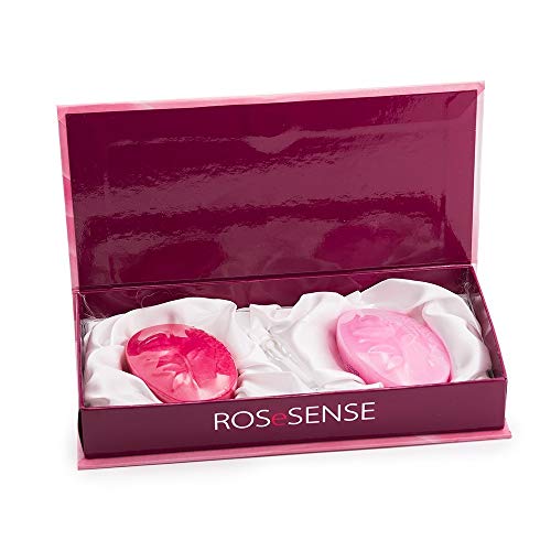 Rose of Bulgaria Geschenkset - Zwei handgemachte Seifen, 2 x 45 g und Eau de Parfum, 2,1 ml in Luxurious Gift Box by Bio-Fresh von Rose of Bulgaria