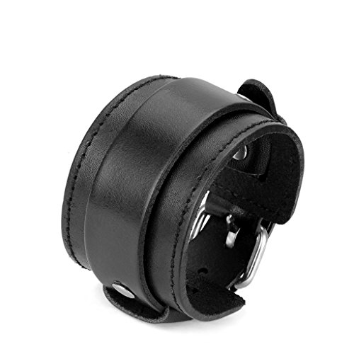 Lederarmband für Herren, Handgelenkmanschetten, Lederarmbänder, Punk-Lederarmband, schwarzes Leder-Manschettenarmband für Damen und Jungen, 23 cm, Leder, Achat Lederarmband für Herren, Handgelenkmanschetten, Lederarmbänder, Punk-Lederarmband, schwarzes Leder-Manschettenarmband für Damen und Jungen, 23 cm, Leder, Achat von Bjesinmo