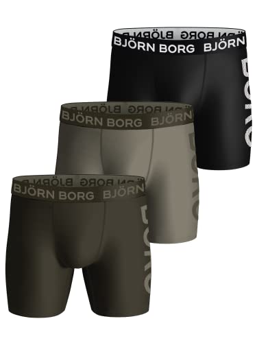 Björn Borg Bjorn Borg Performance Box 3er-Pack, Boxershorts für Herren, Trainingsunterwäsche, Multi-Packs erhältlich, Multipack 2, Small von Björn Borg