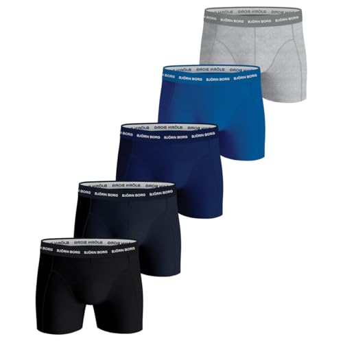 Björn Borg Herren Boxershorts Cotton Stretch Boxer 5er Pack Multicolor XXL von Björn Borg