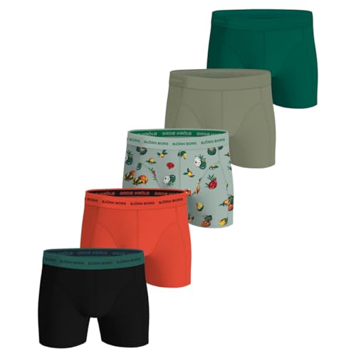Björn Borg Herren Boxershorts Cotton Stretch Boxer 5er Pack Multicolor XXL von Björn Borg