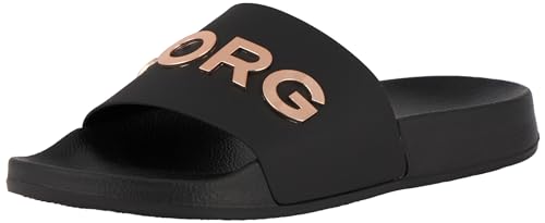 Björn Borg Herren Knox MLD MET Slippers, Black-Rose Gold, 37 EU von Björn Borg