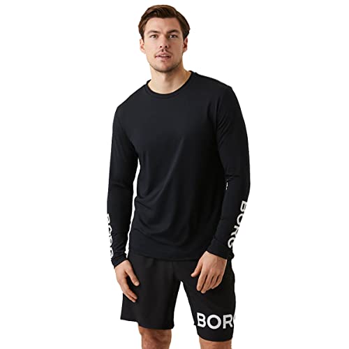 Björn Borg Herren Long Sleeve Performance T-Shirt - Schwarz - M von Björn Borg