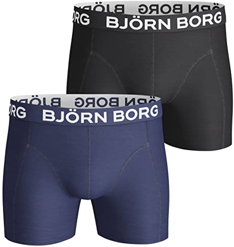 Björn Borg Men's Shorts SOLID 2p Boxer, Blue Depths, XL von Björn Borg