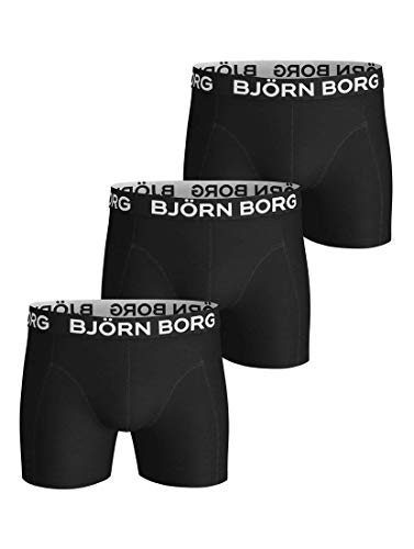 Björn Borg Men's Shorts Solids 3p Boxer, Schwarz, M von Björn Borg