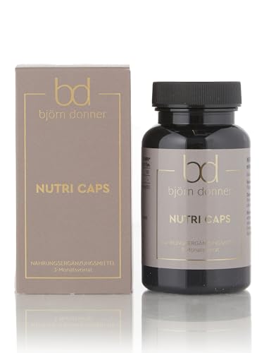 Björn Donner Nutri Caps – 3-Monatsvorrat – für weniger Haarverlust bei Frauen – mit Keranat™ & Selen – natürliche Haarpflege – für volleres, kräftigeres Haar – vegan – 90 Kapseln von Björn Donner