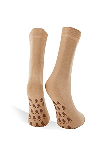 Björn Swensen ABS Socken Damen Baumwolle 5er Pack Anti Rutsch Socken rutschfeste Stoppsocken Bremssocken Herren beige Basic Strümpfe 36-39 von Björn Swensen