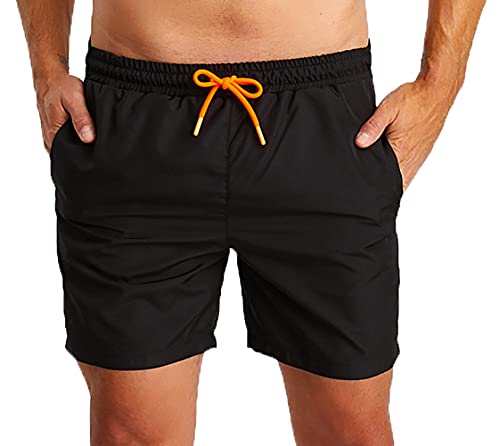 Björn Swensen Badehose Herren | Badeshorts Herren & Badehosen für Herren | Schwimmhose Herren Badehose Herren Badehose Kurz | Männer Badehosen | BS-9001 Schwarz L von Björn Swensen