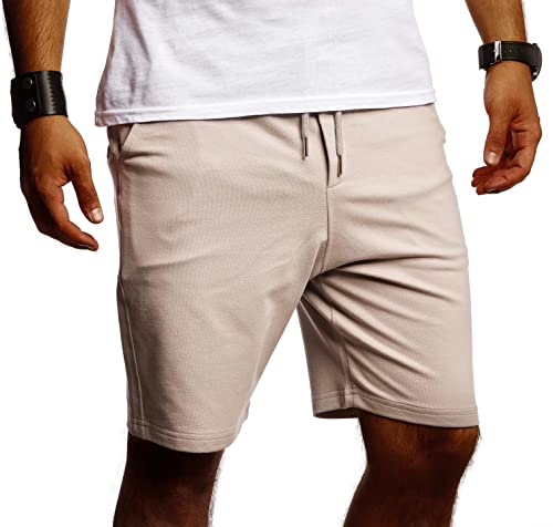 Björn Swensen Herren Kurze Hose Jogginghose Shorts Trainingshose Sporthose Slim Fit Männer Jogging Fitnesshose Fitness-Short für Training Sport Bodybuilding BS2001 XXL D Grau von Björn Swensen