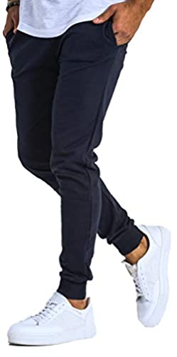 Björn Swensen Jogginghose Herren Baumwolle Jogging Hose Männer Sporthose lang Freizeithose Jogger Trainingshose Slim BS3001 Dunkel Blau XX-Large von Björn Swensen