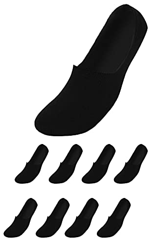 Björn Swensen Sneaker Socken Herren Damen schwarze Füßlinge unsichtbare Strümpfe Ballerina Kurzsocken für Sport Freizeit 8er Pack Lange Haltbarkeit hohe Qualität 43-46 von Björn Swensen