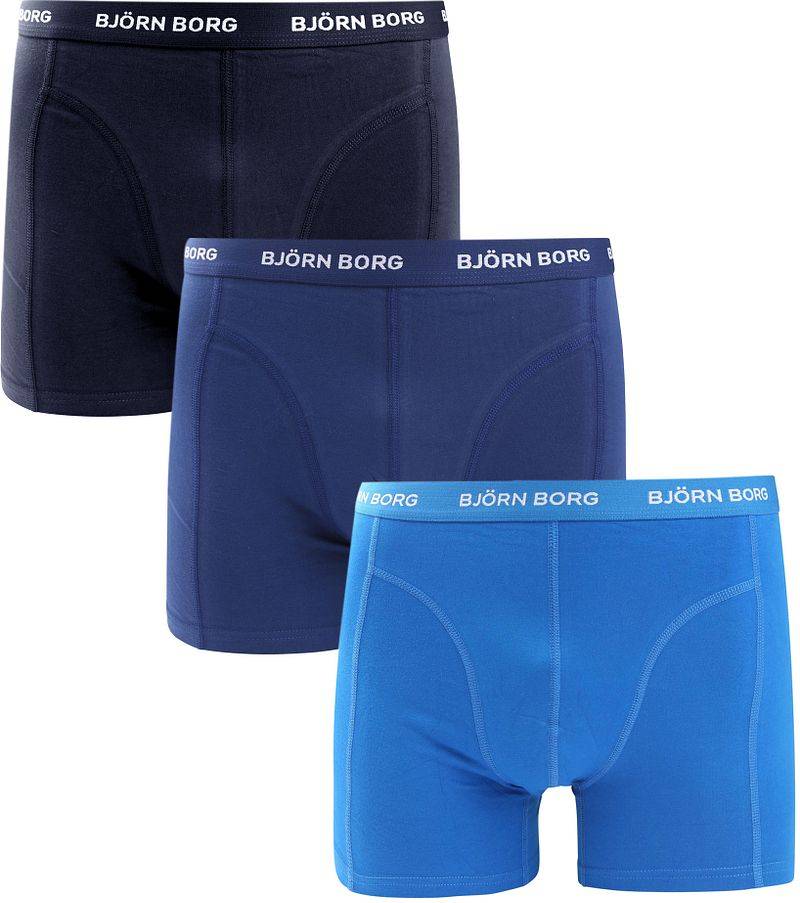 Björn Borg Shorts 3er-Pack Dunkelblau Hellblau - Größe XL von Bjorn Borg