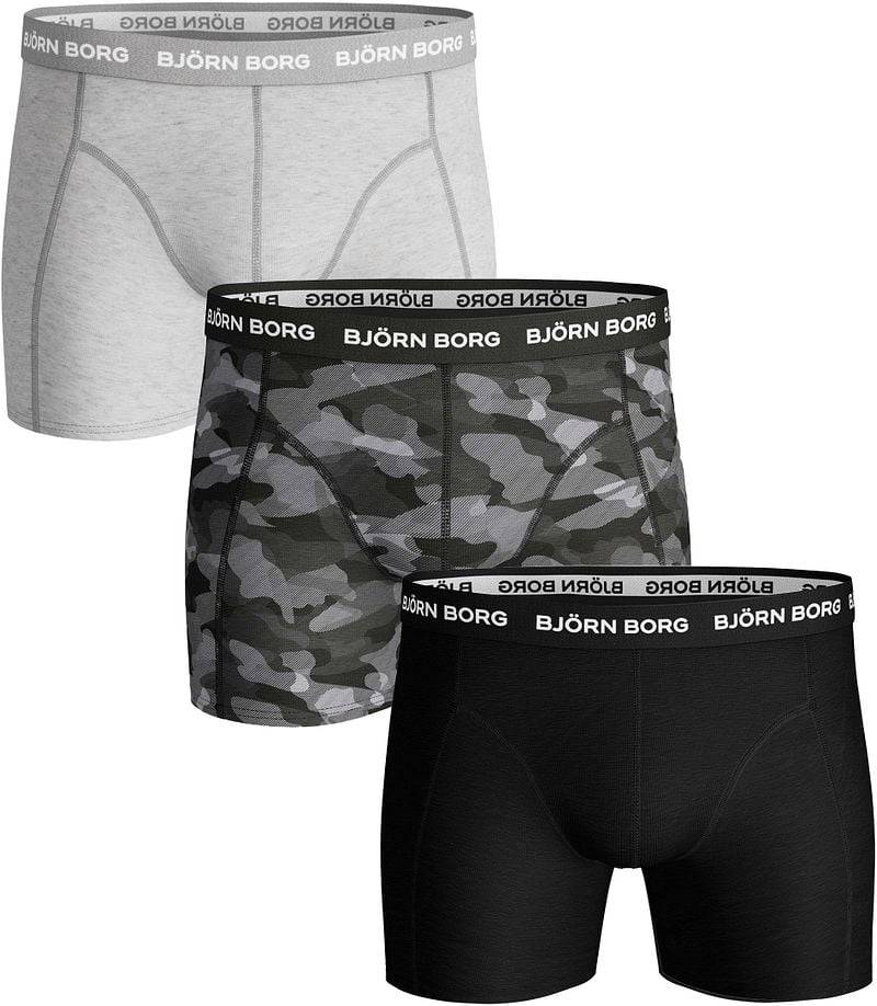 Björn Borg Shorts 3er-Pack Grau Schwarz - Größe L von Bjorn Borg