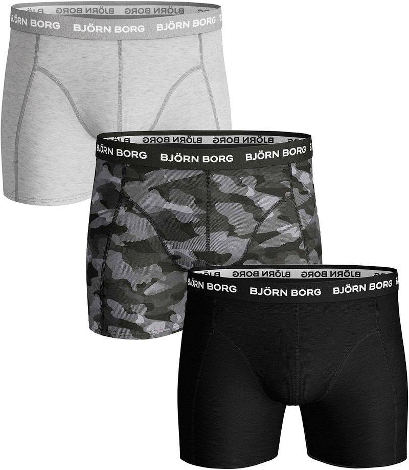 Björn Borg Shorts 3er-Pack Grau Schwarz - Größe M von Bjorn Borg